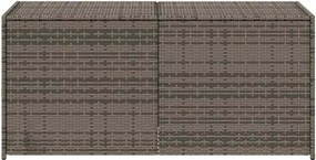 vidaXL szürke polyrattan kerti tárolóláda 283 L
