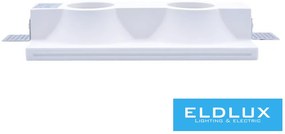 UNIVERSO Gipsz süllyesztett spot lámpatest 2xGU10 215x120x45mm IP20 fehér