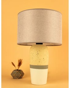 Asztali lámpa RAMZES 1xE27/40W/230V bézs/sárga