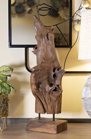 Akar szobor teak 23x27x64cm