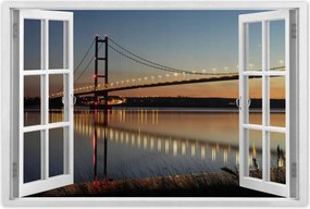 Poszterek 120x80 Kivilágított híd éjszaka