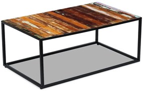 Tömör újrahasznosított fa dohányzóasztal 100 x 60 x 40 cm