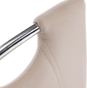 Étkezőszék, bézs Dulux Velvet szövet/króm, OLIVA NEW