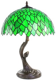 Tiffany asztali lámpa Zöld Ø 41x57 cm