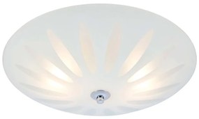 Fehér mennyezeti lámpa üveg búrával Petal – Markslöjd