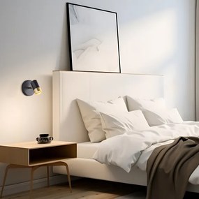 Brilliant - LED fali spotlámpa VIGOLO 1xGU10/5W/230V fekete/arany