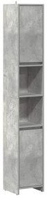 Betonszürke forgácslap fürdőszobaszekrény 30 x 30 x 183,5 cm