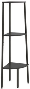 3 szintes fekete sarokpolc 45,5 x 31,5 x 120 cm