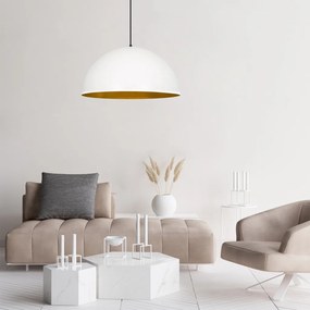 Sivani MR-720 fehér-arany fém függőlámpa, Ø60 cm