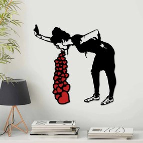 Banksy fém fali dekoráció, 63×61 cm