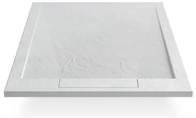 AREZZO design STONE pala hatású öntött márvány zuhanytálca, 90x90 cm-es, fehér (2 doboz)