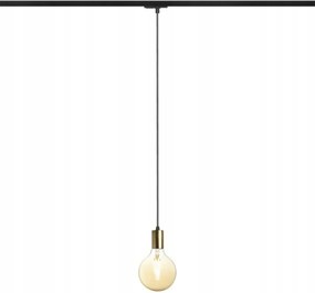 Rendl Araq függeszték E27-es foglalattal sárgaréz/fekete, hossz 150 cm