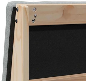 Kárpitozott fejtámla Világosszürke 75 cm Tömör fenyőfa