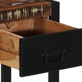 konzolasztal többszínű 100x35x75cm tömörfa újrahasznosított fa