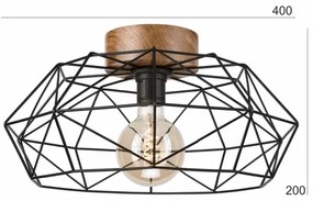 Brilagi - Mennyezeti lámpa WOODY BASKET 1xE27/60W/230V tölgy-dió