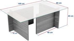 Dohányzóasztal Vetrino - Wooden White