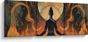Kép - Meditáció (órával) (90x30 cm)