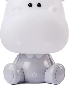 ONLI - LED dimmelhető gyermek éjjeli lámpa PUPPIES LED/3W/230V 25 cm víziló/szürke
