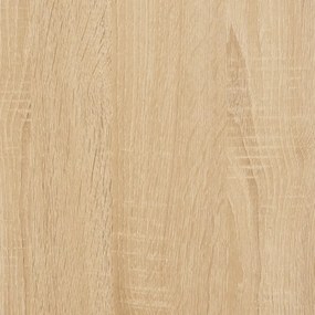 sonoma tölgy színű fejtámlás ágykeret matrac nélkül 100x200 cm