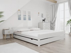 IKAROS DOUBLE ágy 180 x 200 cm, fehér Ágyrács: Lamellás ágyrács, Matrac: Coco Maxi 19 cm matrac