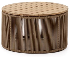 Kerek kerti dohányzóasztal akácfa asztallappal ø 60 cm Dandara – Kave Home