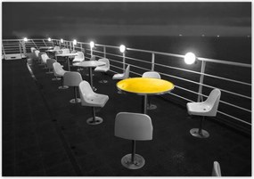 Poszterek 100x70 Sárga dohányzóasztal