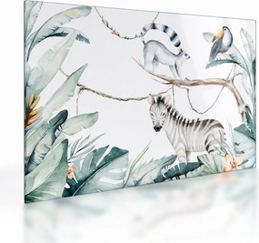 Kép - egzotikus állatok (üvegen) (70x50 cm)