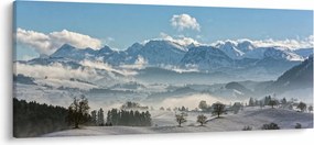 A havas hegyek képe (120x50 cm)