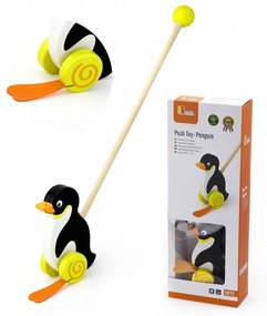 Fából készült tolós pingvin - Viga Toys