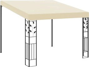 vidaXL krémszínű falra szerelhető pavilon 3 x 3 x 2,5 m