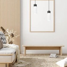 Csillár zsinóron CLARISSA 1xGX53/12W/230V fekete