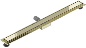 Mexen Lapos rozsdamentes acél zuhanyfolyó 90 cm (2in1) - M13 minta, arany, 1510090-15