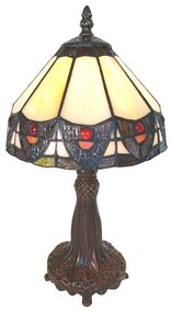 Tiffany asztali lámpa Bézs Ø 20x34 cm