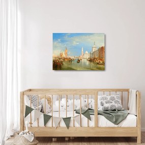 Üveg kép - Joseph Mallord William Turner, Venice the Dogana and San Giorgio Maggiore, reprodukciók (70x50 cm)