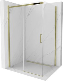 Mexen Omega Zuhanykabin Toló ajtóval    110 x 80 cm,  átlátszó üveg, arany  - 825-110-080-50-0 Toló ajtós