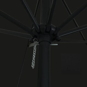 Kerti Napernyő ø395x245 cm Fekete