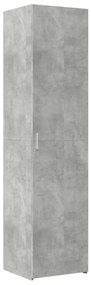 betonszürke szerelt fa magasszekrény 45 x 42,5 x 185 cm