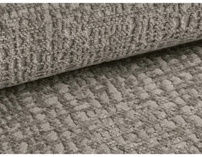 Szürkésbarna kárpitozott ágyneműtartós franciaágy ágyráccsal 160x200 cm Noho – Makamii