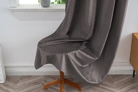 Sötétítő függöny DUNES VELVET 140x250 cm, sötétszürke Felfüggesztés: Fém gyűrűk