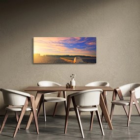 Egy sárga autó képe a mezőn (120x50 cm)