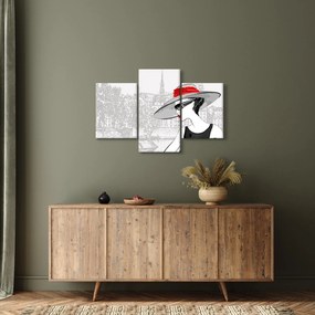 Kép - hölgy a városban (90x60 cm)