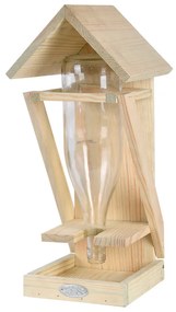Fából készült madáretető borosüveghez, 41,5 cm