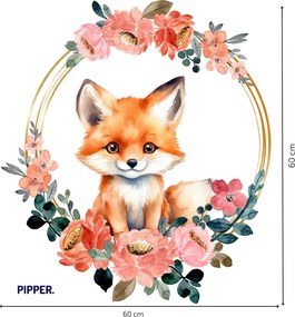 PIPPER. Falmatrica "Róka virágokkal"