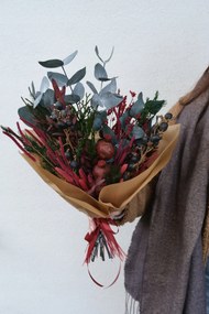 Burgundy Christmas csokor, nagy csokor, karácsonyi csokor,