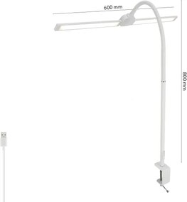 Brilagi - Fényerőszabályozható LED asztali lámpa USB VARIO LED/14W/5V 3000-6000K fehér