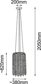 Antigo Suami 5091 Függőlámpa 1x60W/E27 IP20