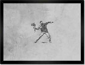 Poszterek keretben 40x30 Banksy Flower Thrower