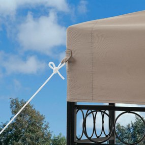 Casaria® Kerti pavilon Lorca 3x3 - taupe