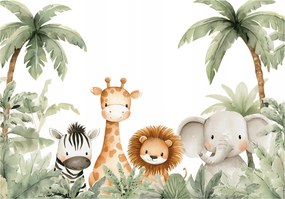 Gyerek Fotótapéta Dzsungel Állatok Pálmafák A Gyerekszobába 200x140