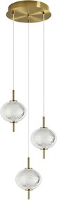 Italux glamour függeszték corado átlátszó arany itxpnd-81418-3-bk-gd